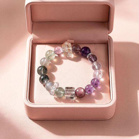 Amethyst, Rutilated Quartz, Moonstone &amp; Phantom Quartz | SKU: C278