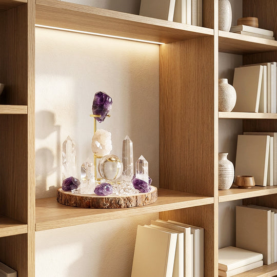 Amethyst &amp; Clear Quartz Crystal Array | CE8000