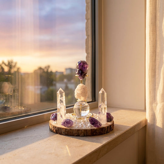 Amethyst &amp; Clear Quartz Crystal Array | CE8000