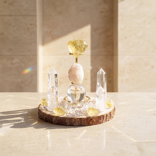 Citrine &amp; Clear Quartz Crystal Array | CE8001