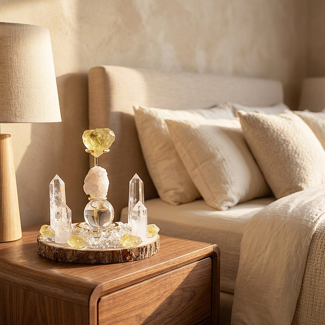 Citrine &amp; Clear Quartz Crystal Array | CE8001