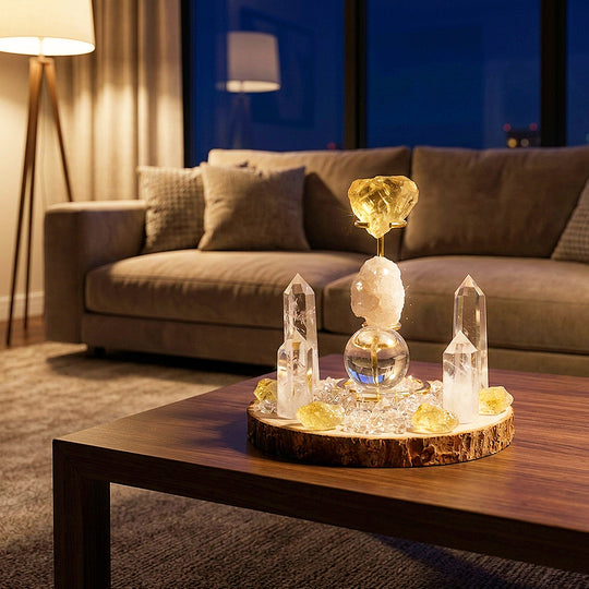 Citrine &amp; Clear Quartz Crystal Array | CE8001