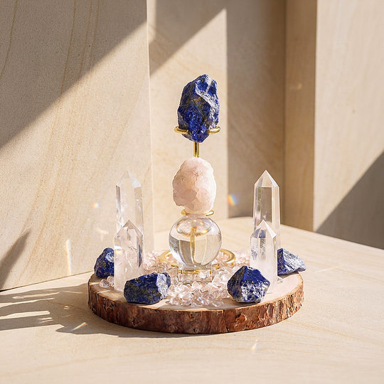 Lapis Lazuli &amp; Clear Quartz Crystal Array | CE8008