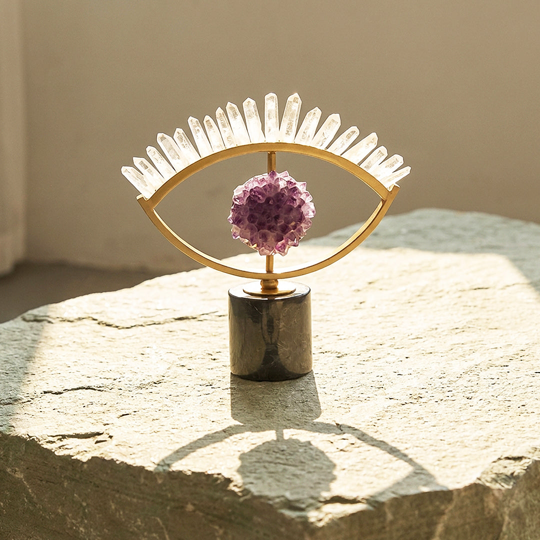 Amethyst Crystal Eye – Protection &amp; Prosperity Display | CE8016