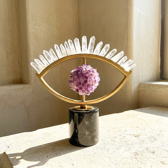 Amethyst Crystal Eye – Protection &amp; Prosperity Display | CE8016