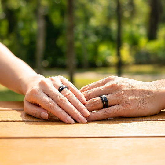 Chambers | Tungsten Couple Rings | Black Wedding Bands