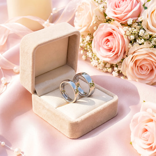 Classic Silver Couple Rings | Matching Silver Stainless Steel Couple Rings