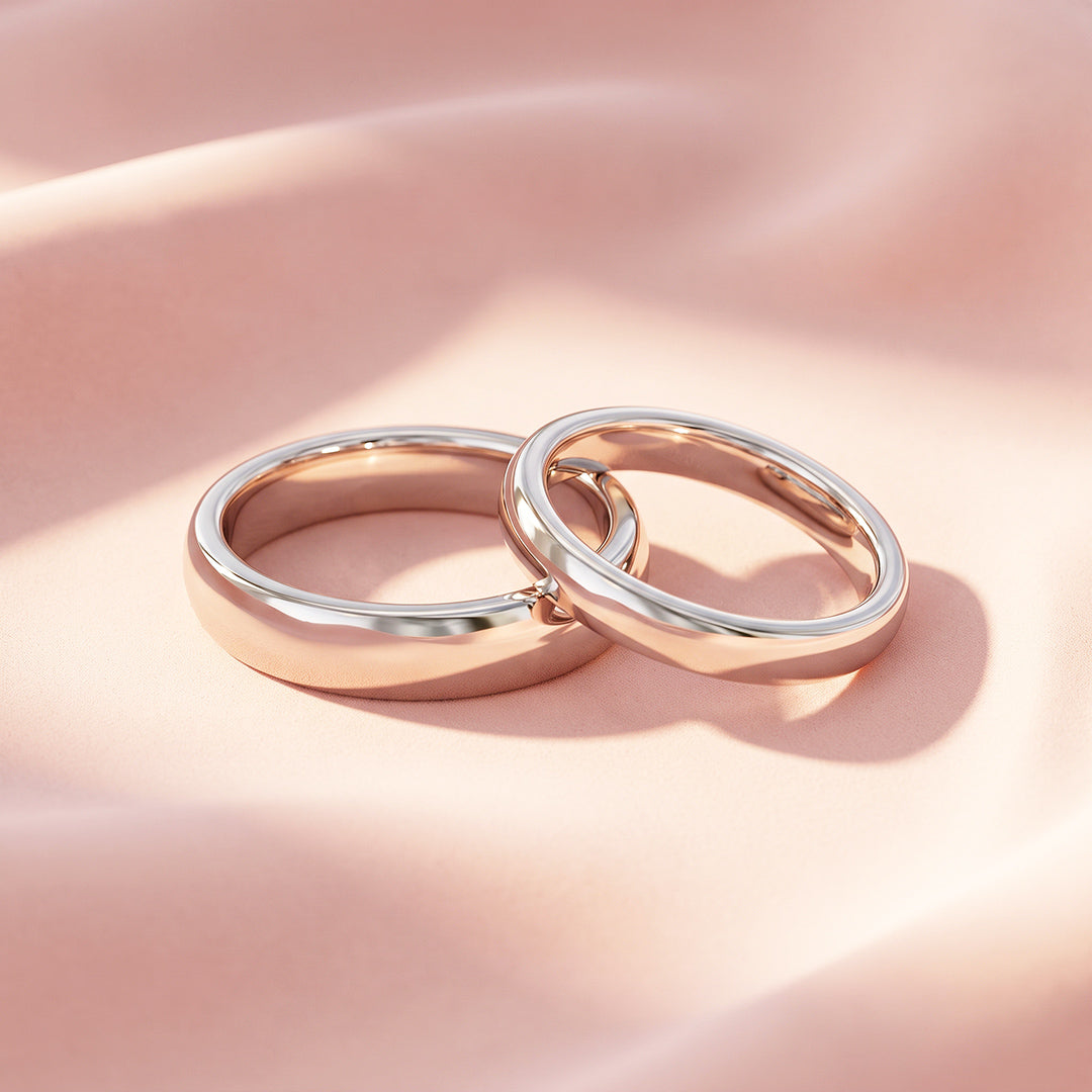 Classic Silver Couple Rings | Matching Silver Stainless Steel Couple Rings