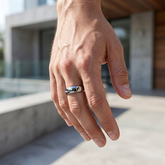 Classic Silver Polished Tungsten Carbide Ring - Ring | Singapore Jewellery, Wedding Rings &amp; Gifts | Same Day Delivery | Tiara.com.sg