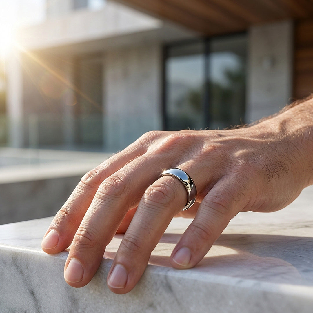 Classic Silver Polished Tungsten Carbide Ring - Ring | Singapore Jewellery, Wedding Rings &amp; Gifts | Same Day Delivery | Tiara.com.sg