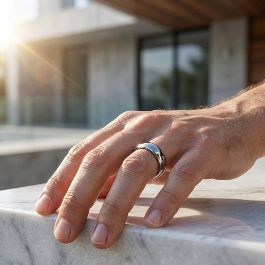 Classic Silver Polished Tungsten Carbide Ring - Ring | Singapore Jewellery, Wedding Rings &amp; Gifts | Same Day Delivery | Tiara.com.sg