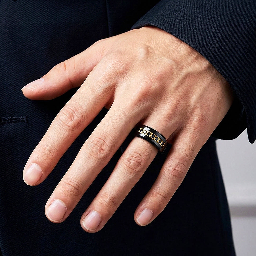 Ebonite Polished Black Tungsten Carbide Ring - Ring | Singapore Jewellery, Wedding Rings &amp; Gifts | Same Day Delivery | Tiara.com.sg