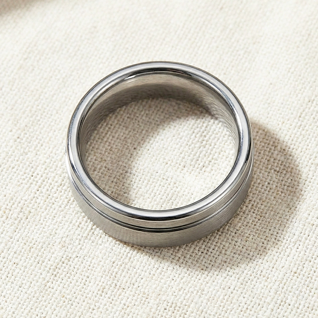 Edge Brushed Tungsten Carbide Ring - Ring | Singapore Jewellery, Wedding Rings &amp; Gifts | Same Day Delivery | Tiara.com.sg