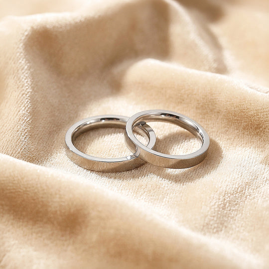 Eternal Link Silver | High-Polished Classic Flat Wedding Band