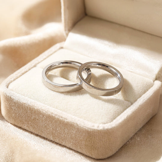 Eternal Link Silver | High-Polished Classic Flat Wedding Band