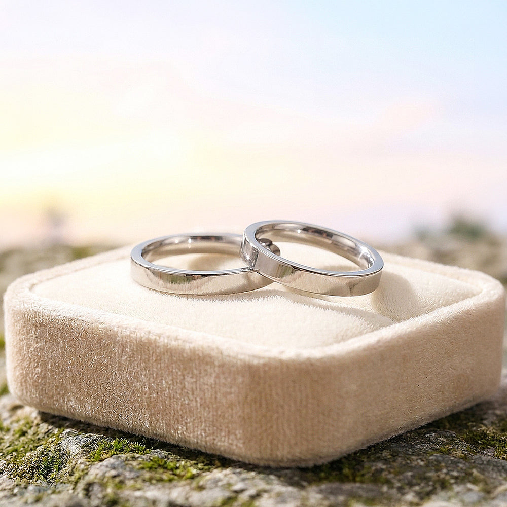 Eternal Link Silver | High-Polished Classic Flat Wedding Band