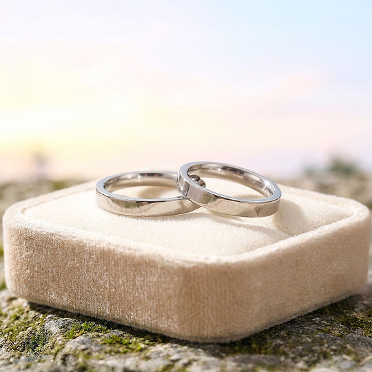 Eternal Link Silver | High-Polished Classic Flat Wedding Band