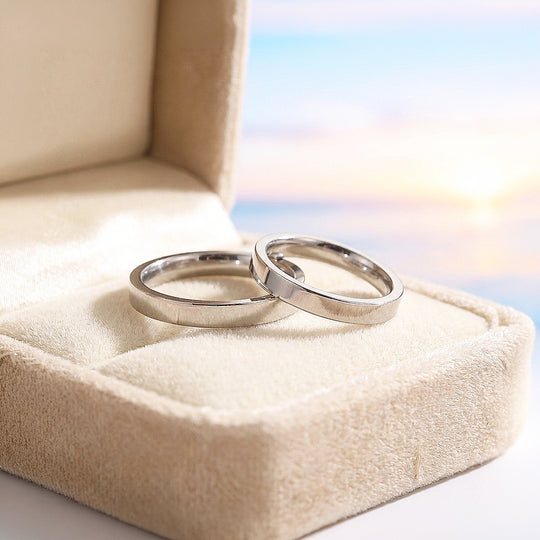 Eternal Link Silver | High-Polished Classic Flat Wedding Band