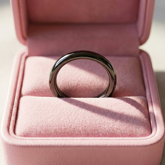 Eternal Black Polished Tungsten Carbide Ring
