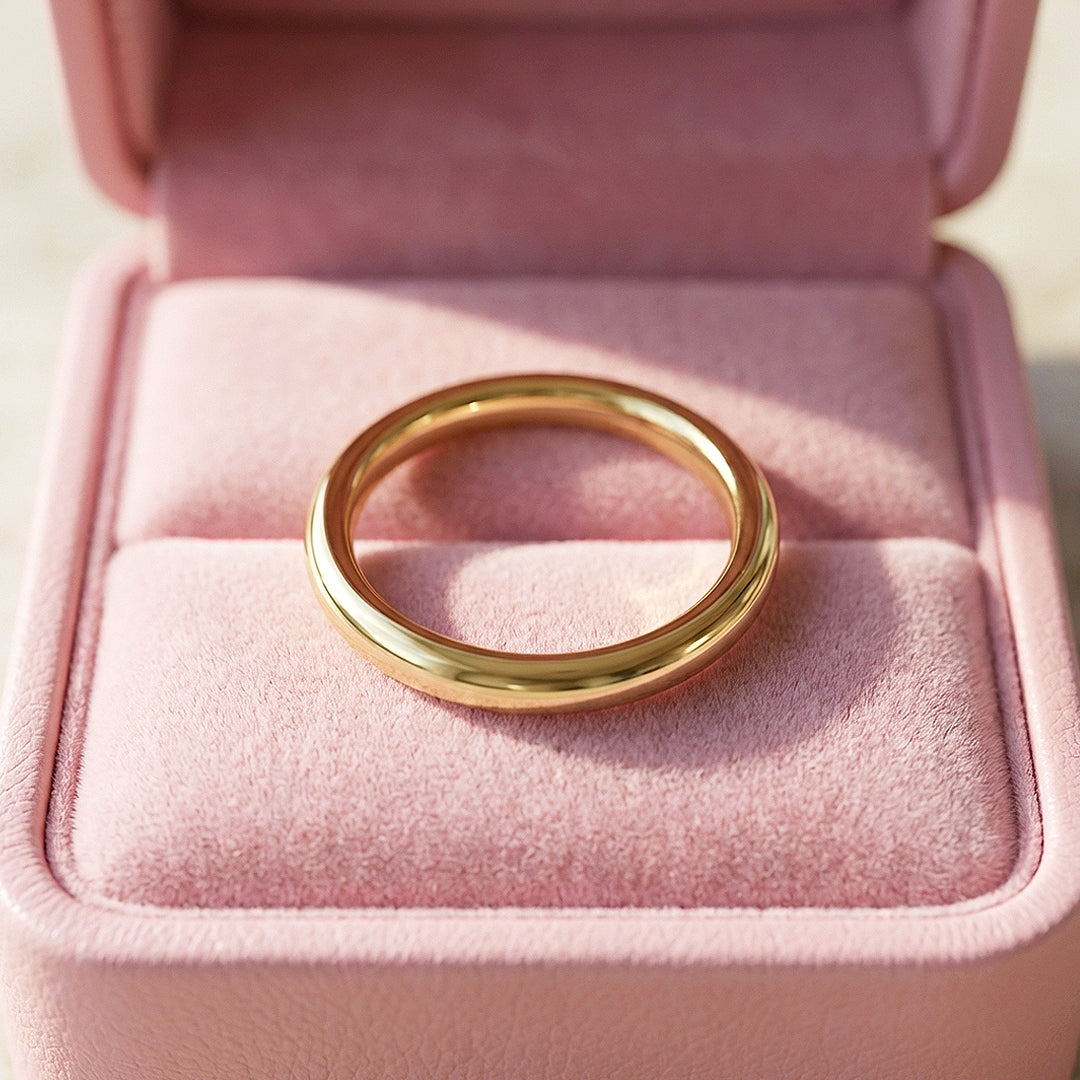 Eternal Gold Polished Tungsten Carbide Ring