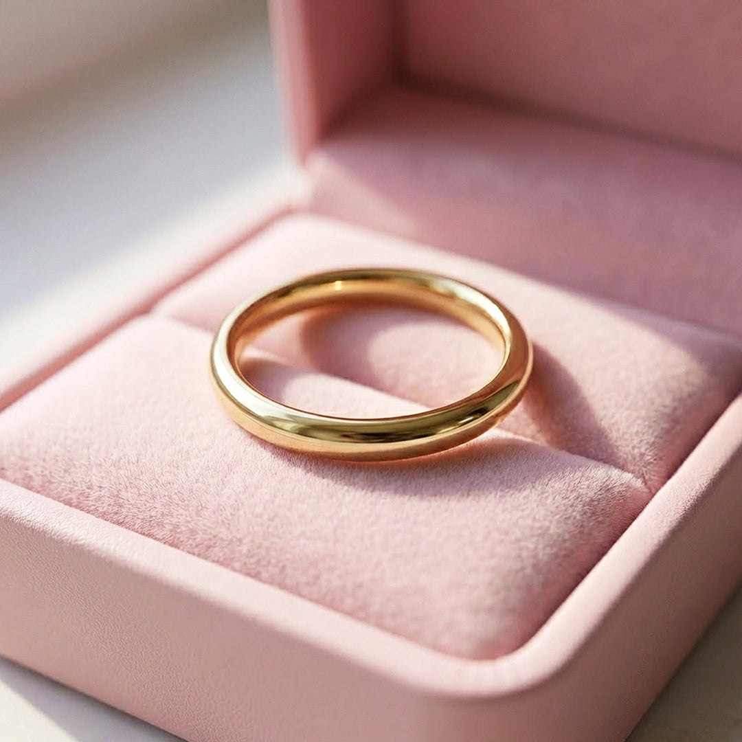 Eternal Gold Polished Tungsten Carbide Ring