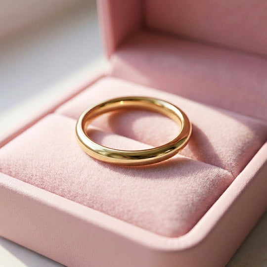 Eternal Gold Polished Tungsten Carbide Ring