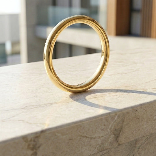 Eternal Gold Polished Tungsten Carbide Ring