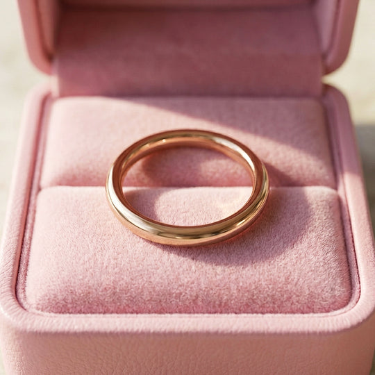 Eternal Rose Gold Polished Tungsten Carbide Ring