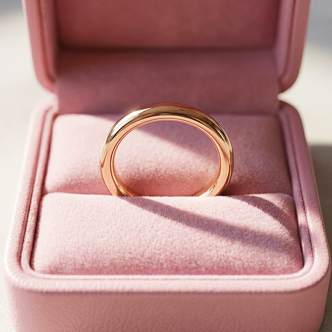 Eternal Rose Gold Polished Tungsten Carbide Ring