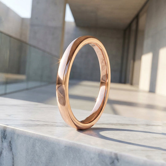 Eternal Rose Gold Polished Tungsten Carbide Ring