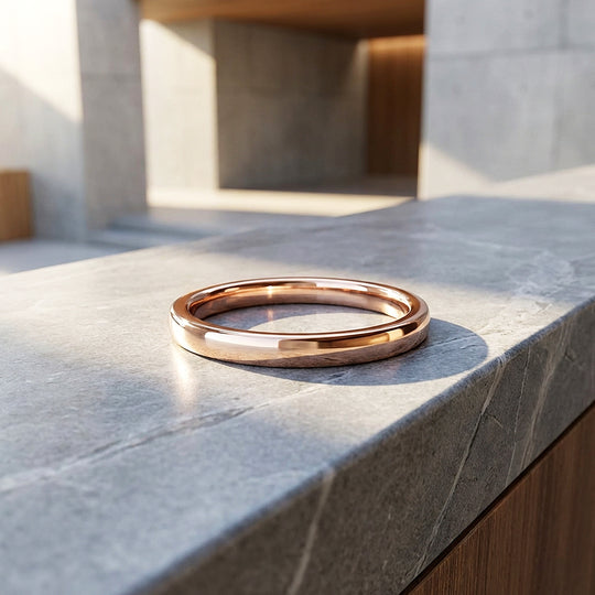 Eternal Rose Gold Polished Tungsten Carbide Ring