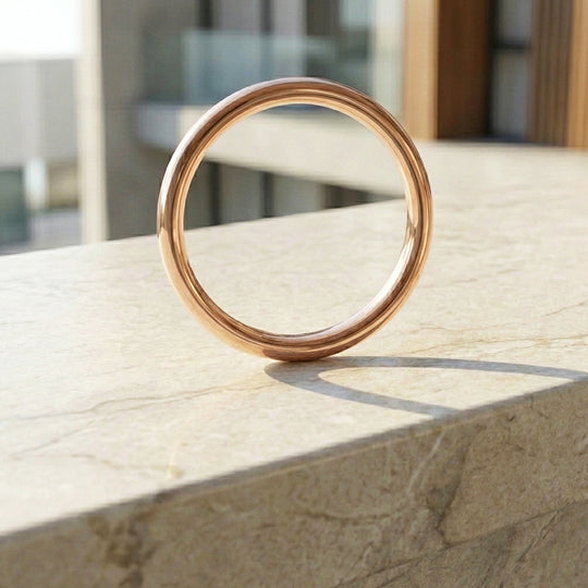 Eternal Rose Gold Polished Tungsten Carbide Ring