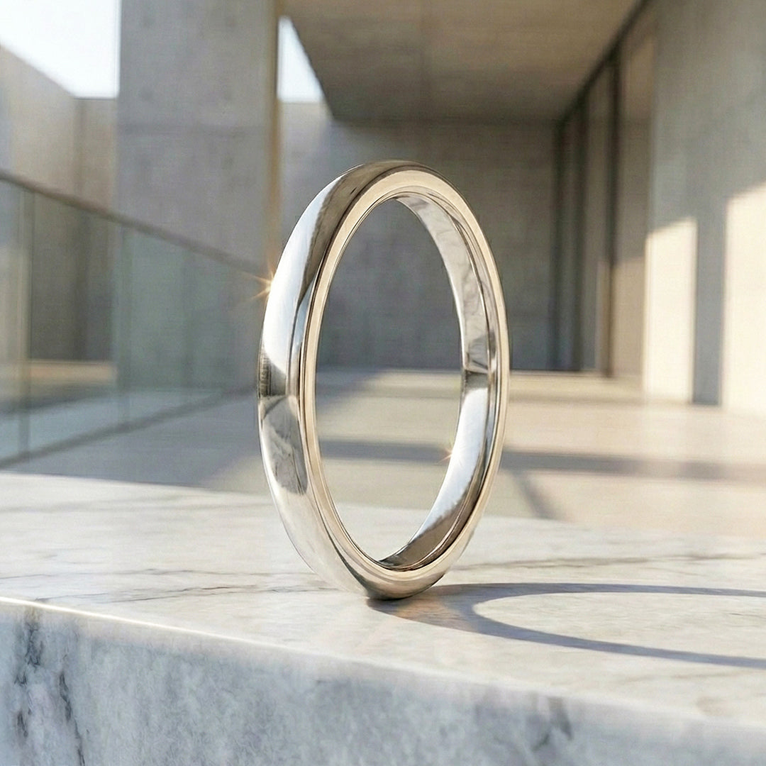 Eternal Silver Polished Tungsten Carbide Ring