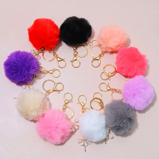 Fluffy Pom Pom Keychain🍭❗