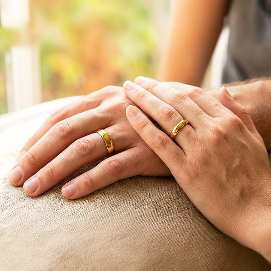 Flynt | Tungsten Couple Rings | Gold Wedding Bands