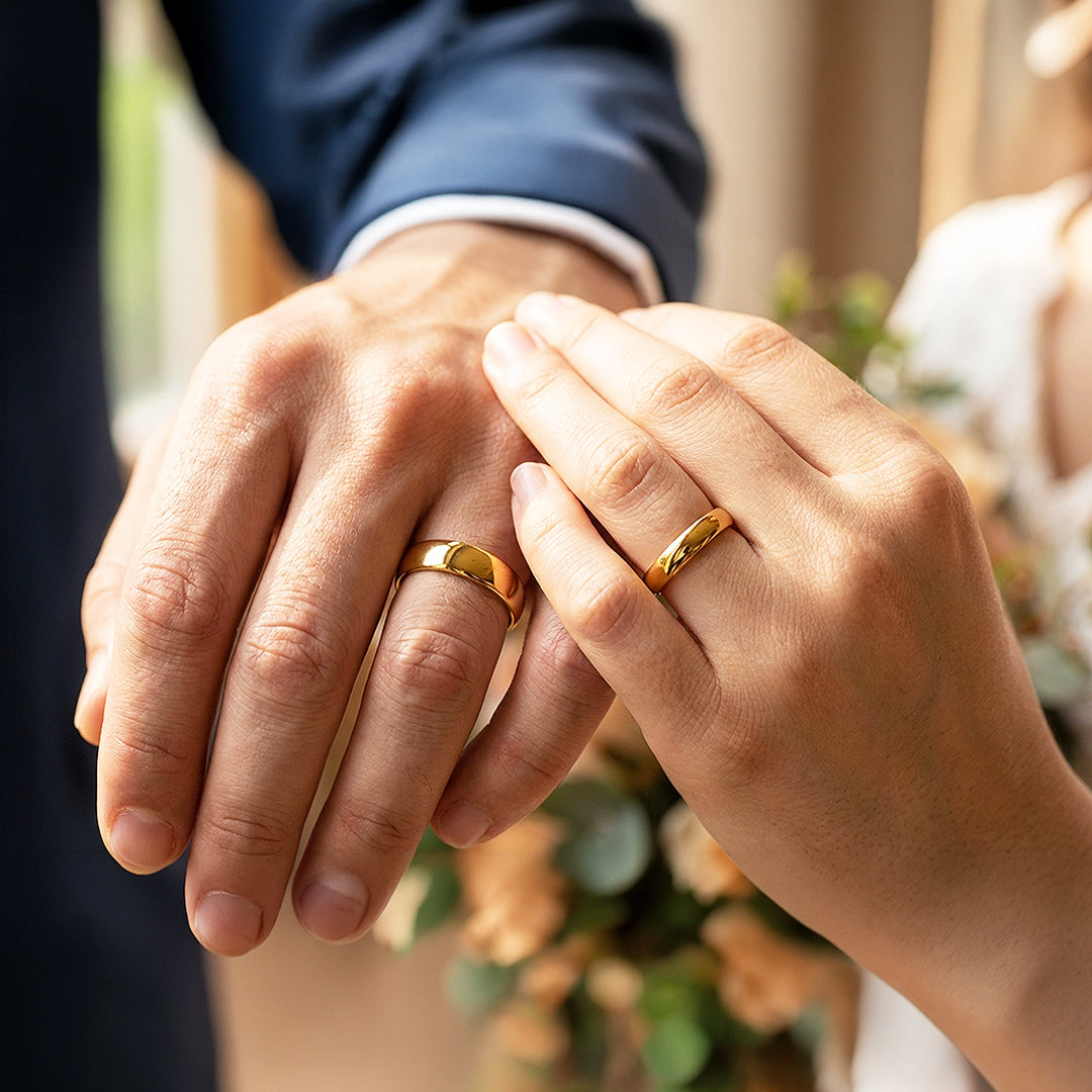 Flynt | Tungsten Couple Rings | Gold Wedding Bands