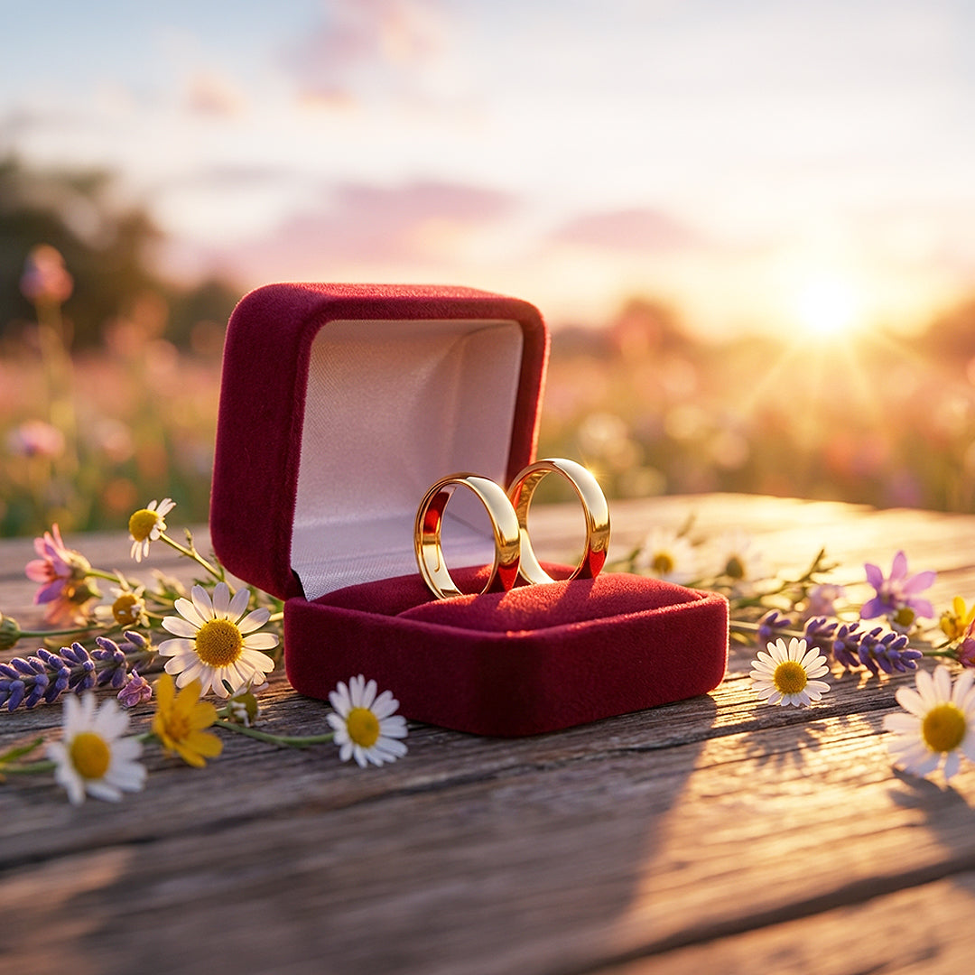 Flynt | Tungsten Couple Rings | Gold Wedding Bands