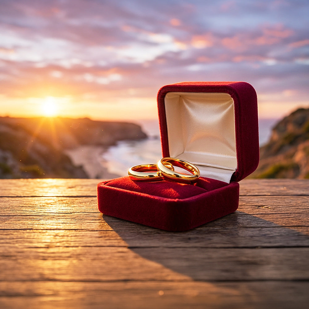 Flynt | Tungsten Couple Rings | Gold Wedding Bands