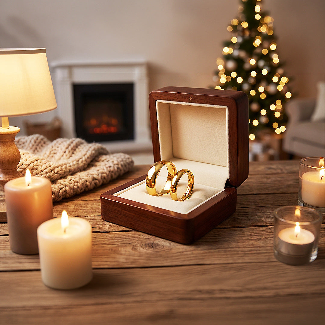 Flynt | Tungsten Couple Rings | Gold Wedding Bands