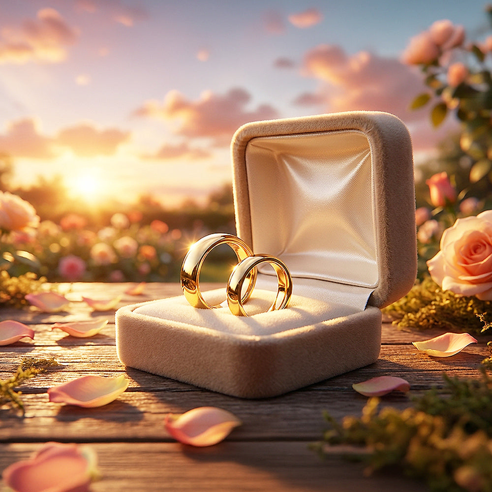 Flynt | Tungsten Couple Rings | Gold Wedding Bands