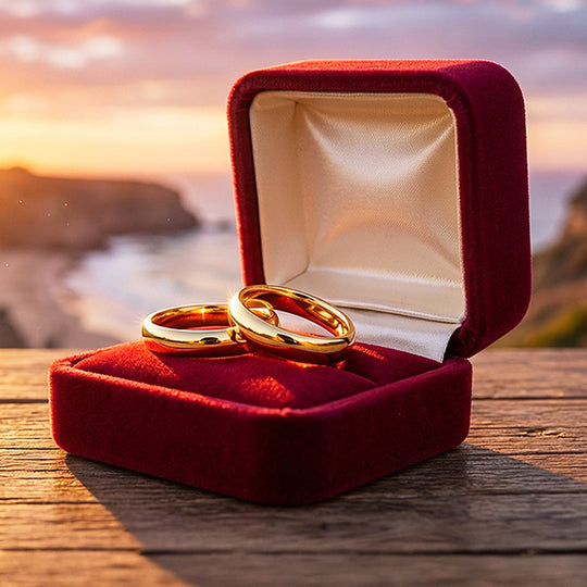 Flynt | Tungsten Couple Rings | Gold Wedding Bands