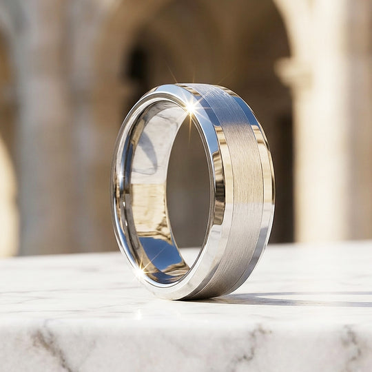 Harold Brushed Tungsten Carbide Ring - Ring | Singapore Jewellery, Wedding Rings &amp; Gifts | Same Day Delivery | Tiara.com.sg