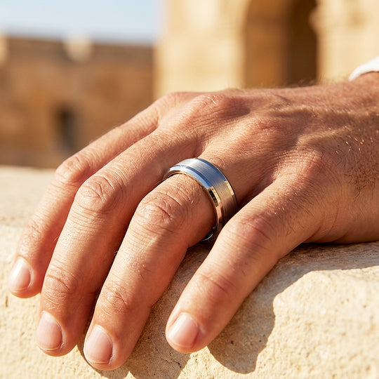 Harold Brushed Tungsten Carbide Ring - Ring | Singapore Jewellery, Wedding Rings &amp; Gifts | Same Day Delivery | Tiara.com.sg