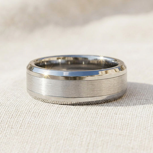 Harold Brushed Tungsten Carbide Ring - Ring | Singapore Jewellery, Wedding Rings &amp; Gifts | Same Day Delivery | Tiara.com.sg