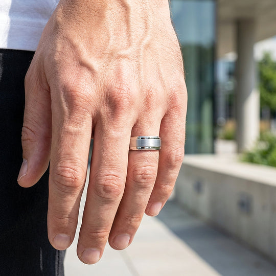 Harold Brushed Tungsten Carbide Ring - Ring | Singapore Jewellery, Wedding Rings &amp; Gifts | Same Day Delivery | Tiara.com.sg