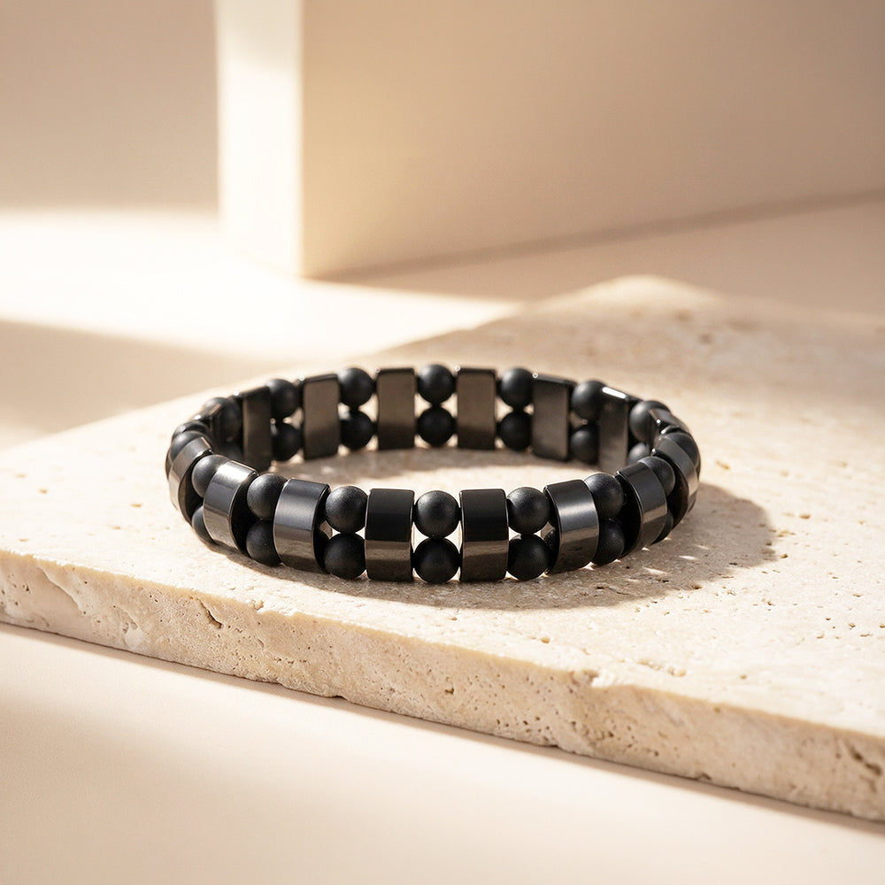 Hematite Focus | Men's Beaded Bracelet