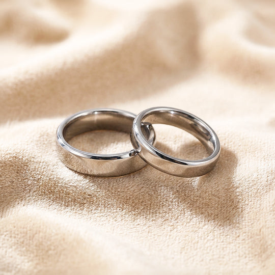 Infinity Bond Silver | High-Polished Bevelled Flat Wedding Band
