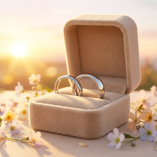 Lumi Bands Silver | High-Polished Classic Dome Wedding Band