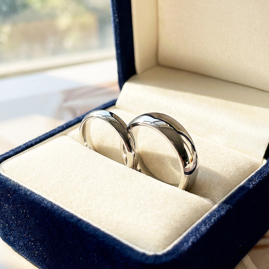 Lumi Bands Silver | High-Polished Classic Dome Wedding Band