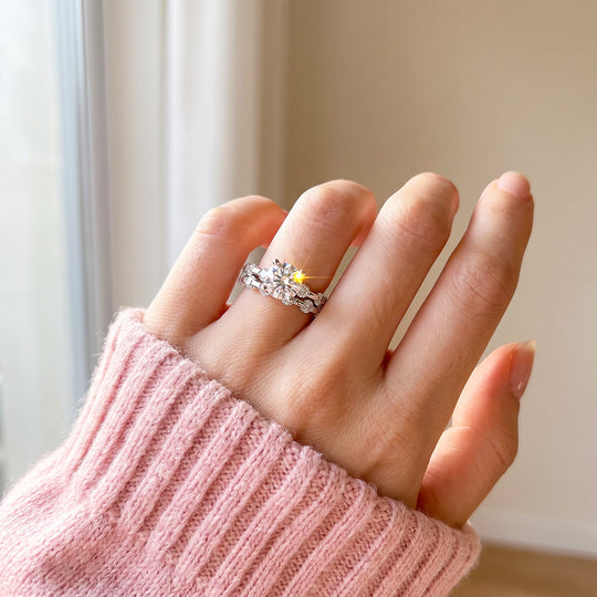Solitaire &amp; Eternity Bridal Ring Set | Women&